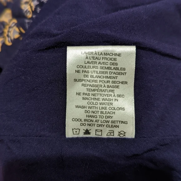 Carolina Belle Montreal Floral Sleeveless Dress Size 8 Navy Yellow - Picture 5 of 12